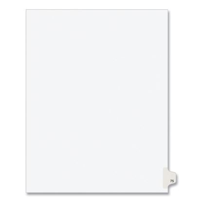 Preprinted Legal Exhibit Side Tab Index Dividers, Avery Style, 10-Tab, 75, 11 x 8.5, White, 25/Pack, (1075)1