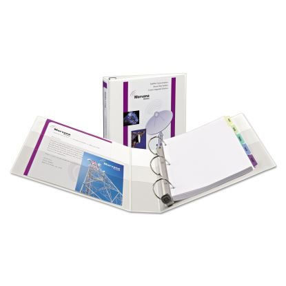 Heavy-Duty View Binder with DuraHinge, One Touch EZD Rings/Extra-Wide Cover, 3 Ring, 1.5" Capacity, 11 x 8.5, White, (1319)1