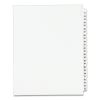 Preprinted Legal Exhibit Side Tab Index Dividers, Avery Style, 25-Tab, 51 to 75, 11 x 8.5, White, 1 Set, (1332)1