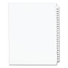 Preprinted Legal Exhibit Side Tab Index Dividers, Avery Style, 25-Tab, 201 to 225, 11 x 8.5, White, 1 Set, (1338)1