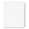 Preprinted Legal Exhibit Side Tab Index Dividers, Avery Style, 25-Tab, 251 to 275, 11 x 8.5, White, 1 Set, (1340)1