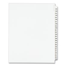 Preprinted Legal Exhibit Side Tab Index Dividers, Avery Style, 25-Tab, 251 to 275, 11 x 8.5, White, 1 Set, (1340)1