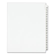 Preprinted Legal Exhibit Side Tab Index Dividers, Avery Style, 25-Tab, 276 to 300, 11 x 8.5, White, 1 Set, (1341)1