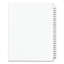 Preprinted Legal Exhibit Side Tab Index Dividers, Avery Style, 25-Tab, 301 to 325, 11 x 8.5, White, 1 Set, (1342)1