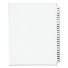 Preprinted Legal Exhibit Side Tab Index Dividers, Avery Style, 25-Tab, 376 to 400, 11 x 8.5, White, 1 Set, (1345)1