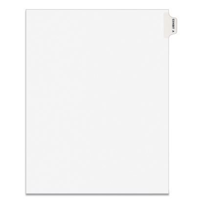 Avery-Style Preprinted Legal Side Tab Divider, Exhibit A, Letter, White, 25/Pack, (1371)1