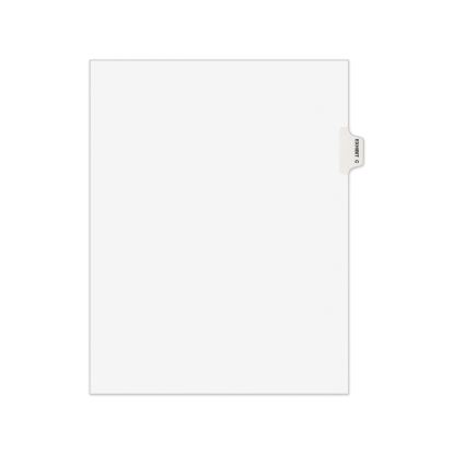 Avery-Style Preprinted Legal Side Tab Divider, Exhibit C, Letter, White, 25/Pack, (1373)1