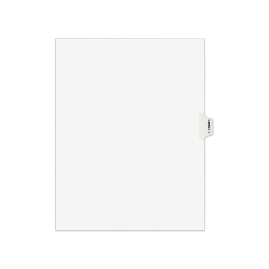 Avery-Style Preprinted Legal Side Tab Divider, Exhibit E, Letter, White, 25/Pack, (1375)1