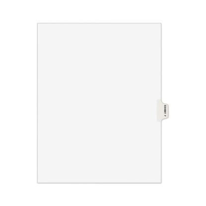 Avery-Style Preprinted Legal Side Tab Divider, Exhibit F, Letter, White, 25/Pack, (1376)1