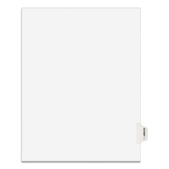 Avery-Style Preprinted Legal Side Tab Divider, Exhibit I, Letter, White, 25/Pack, (1379)1