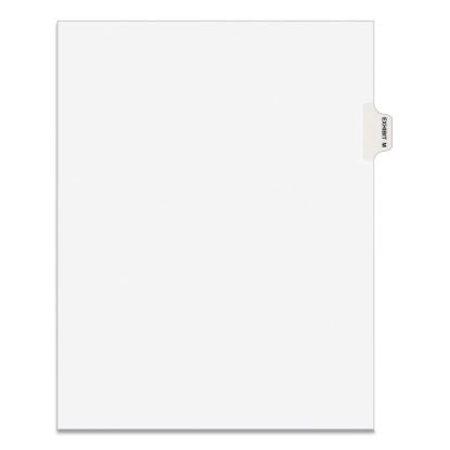 Avery-Style Preprinted Legal Side Tab Divider, Exhibit M, Letter, White, 25/Pack, (1383)1