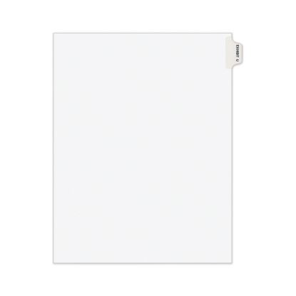 Avery-Style Preprinted Legal Side Tab Divider, Exhibit U, Letter, White, 25/Pack, (1391)1