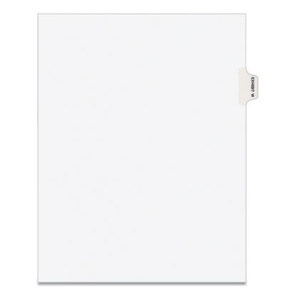 Avery-Style Preprinted Legal Side Tab Divider, Exhibit W, Letter, White, 25/Pack, (1393)1