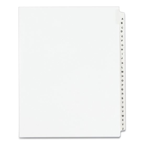 Preprinted Legal Exhibit Side Tab Index Dividers, Avery Style, 26-Tab, A to Z, 11 x 8.5, White, 1 Set, (1400)1