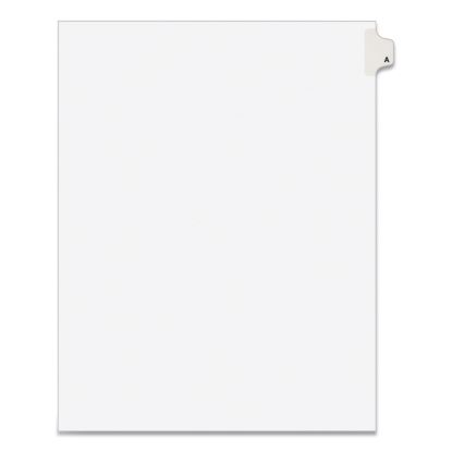 Preprinted Legal Exhibit Side Tab Index Dividers, Avery Style, 26-Tab, A, 11 x 8.5, White, 25/Pack, (1401)1