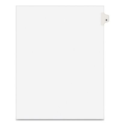 Preprinted Legal Exhibit Side Tab Index Dividers, Avery Style, 26-Tab, B, 11 x 8.5, White, 25/Pack, (1402)1