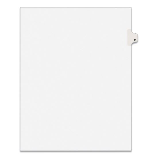 Preprinted Legal Exhibit Side Tab Index Dividers, Avery Style, 26-Tab, E, 11 x 8.5, White, 25/Pack, (1405)1