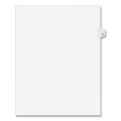 Preprinted Legal Exhibit Side Tab Index Dividers, Avery Style, 26-Tab, F, 11 x 8.5, White, 25/Pack, (1406)1