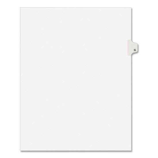 Preprinted Legal Exhibit Side Tab Index Dividers, Avery Style, 26-Tab, G, 11 x 8.5, White, 25/Pack, (1407)1