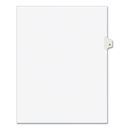 Preprinted Legal Exhibit Side Tab Index Dividers, Avery Style, 26-Tab, H, 11 x 8.5, White, 25/Pack, (1408)1