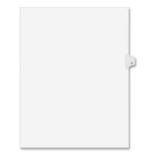 Preprinted Legal Exhibit Side Tab Index Dividers, Avery Style, 26-Tab, J, 11 x 8.5, White, 25/Pack, (1410)1