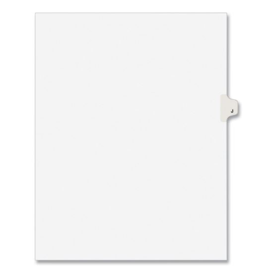 Preprinted Legal Exhibit Side Tab Index Dividers, Avery Style, 26-Tab, J, 11 x 8.5, White, 25/Pack, (1410)1