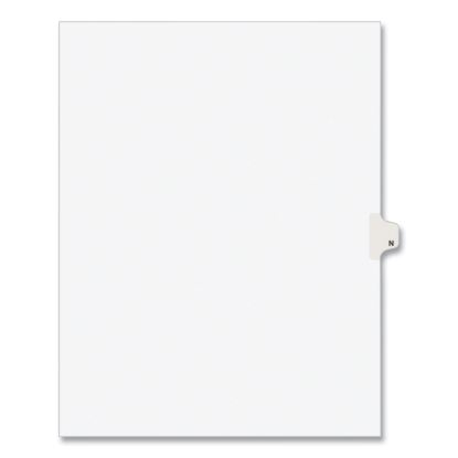 Preprinted Legal Exhibit Side Tab Index Dividers, Avery Style, 26-Tab, N, 11 x 8.5, White, 25/Pack, (1414)1