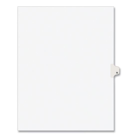Preprinted Legal Exhibit Side Tab Index Dividers, Avery Style, 26-Tab, N, 11 x 8.5, White, 25/Pack, (1414)1