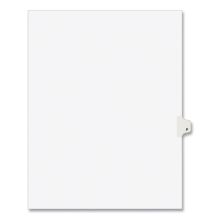 Preprinted Legal Exhibit Side Tab Index Dividers, Avery Style, 26-Tab, P, 11 x 8.5, White, 25/Pack, (1416)1