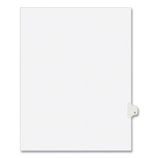 Preprinted Legal Exhibit Side Tab Index Dividers, Avery Style, 26-Tab, T, 11 x 8.5, White, 25/Pack, (1420)1