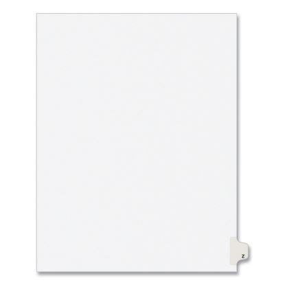 Preprinted Legal Exhibit Side Tab Index Dividers, Avery Style, 26-Tab, Z, 11 x 8.5, White, 25/Pack, (1426)1