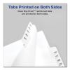 Preprinted Legal Exhibit Side Tab Index Dividers, Allstate Style, 25-Tab, 1 to 25, 11 x 8.5, White, 1 Set, (1701)2