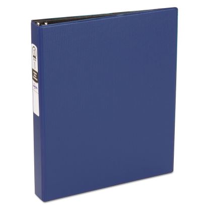 Economy Non-View Binder with Round Rings, 3 Rings, 1" Capacity, 11 x 8.5, Blue, (3300)1