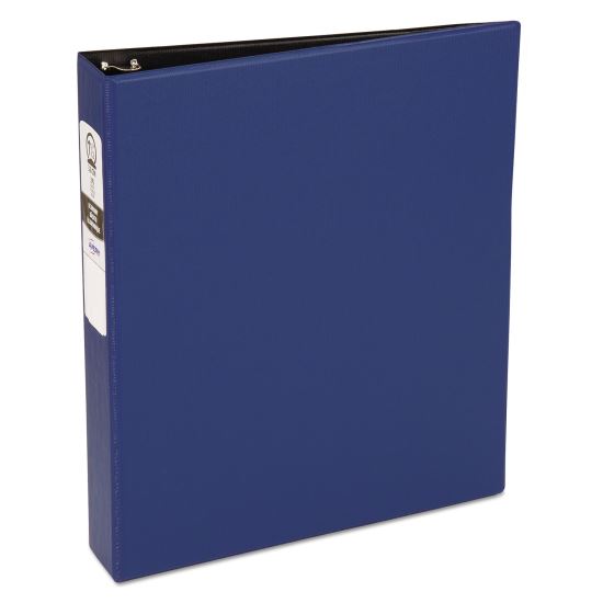 Economy Non-View Binder with Round Rings, 3 Rings, 1.5" Capacity, 11 x 8.5, Blue, (3400)1