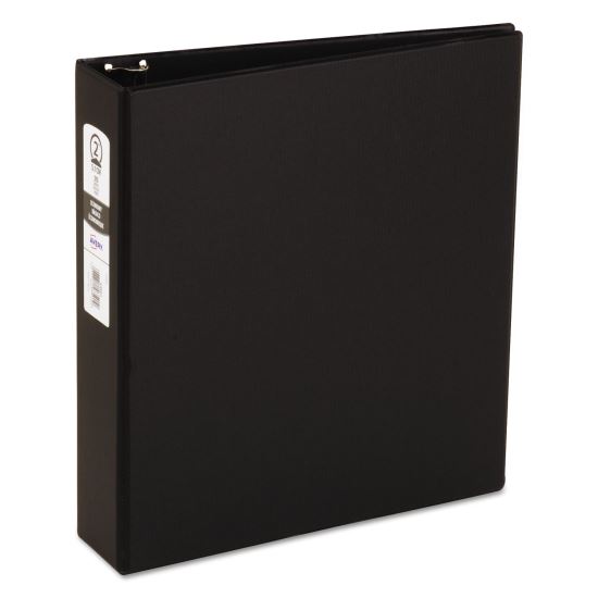 Economy Non-View Binder with Round Rings, 3 Rings, 2" Capacity, 11 x 8.5, Black, (3501)1