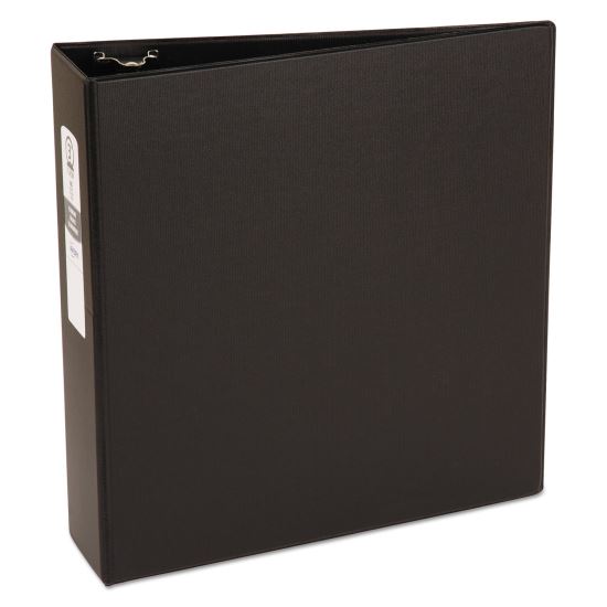 Economy Non-View Binder with Round Rings, 3 Rings, 3" Capacity, 11 x 8.5, Black, (3602)1