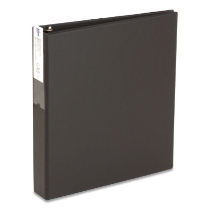 Economy Non-View Binder with Round Rings, 3 Rings, 1.5" Capacity, 11 x 8.5, Black, (4401)1