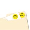 Printable Self-Adhesive Removable Color-Coding Labels, 0.75" dia., Yellow, 24/Sheet, 42 Sheets/Pack, (5462)2