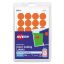 Printable Self-Adhesive Removable Color-Coding Labels, 0.75" dia., Orange, 24/Sheet, 42 Sheets/Pack, (5465)1