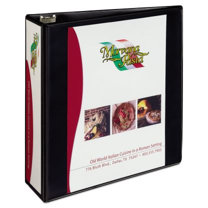 Heavy-Duty Non Stick View Binder with DuraHinge and Slant Rings, 3 Rings, 3" Capacity, 11 x 8.5, Black, (5600)1