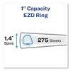 Durable Non-View Binder with DuraHinge and EZD Rings, 3 Rings, 1" Capacity, 11 x 8.5, Black, (8302)2