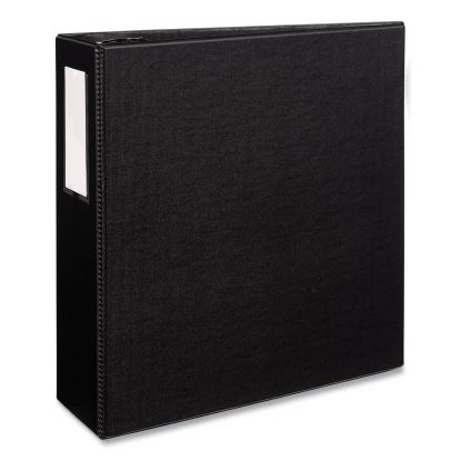 Durable Non-View Binder with DuraHinge and EZD Rings, 3 Rings, 4" Capacity, 11 x 8.5, Black, (8802)1