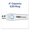 Durable Non-View Binder with DuraHinge and EZD Rings, 3 Rings, 4" Capacity, 11 x 8.5, Black, (8802)2