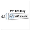 Durable View Binder with DuraHinge and EZD Rings, 3 Rings, 1.5" Capacity, 11 x 8.5, White, (9401)2