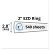 Durable View Binder with DuraHinge and EZD Rings, 3 Rings, 2" Capacity, 11 x 8.5, Black, (9500)2