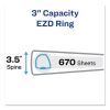 Durable View Binder with DuraHinge and EZD Rings, 3 Rings, 3" Capacity, 11 x 8.5, Black, (9700)2