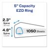 Durable View Binder with DuraHinge and EZD Rings, 3 Rings, 5" Capacity, 11 x 8.5, Black, (9900)2