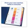 Customizable Table of Contents Ready Index Dividers with Multicolor Tabs, 5-Tab, 1 to 5, 11 x 8.5, White, 3 Sets2