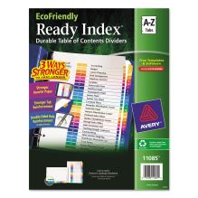 Customizable Table of Contents Ready Index Dividers with Multicolor Tabs, 26-Tab, A to Z, 11 x 8.5, White, 1 Set1