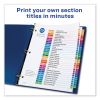 Customizable TOC Ready Index Multicolor Dividers, 31-Tab, Letter2